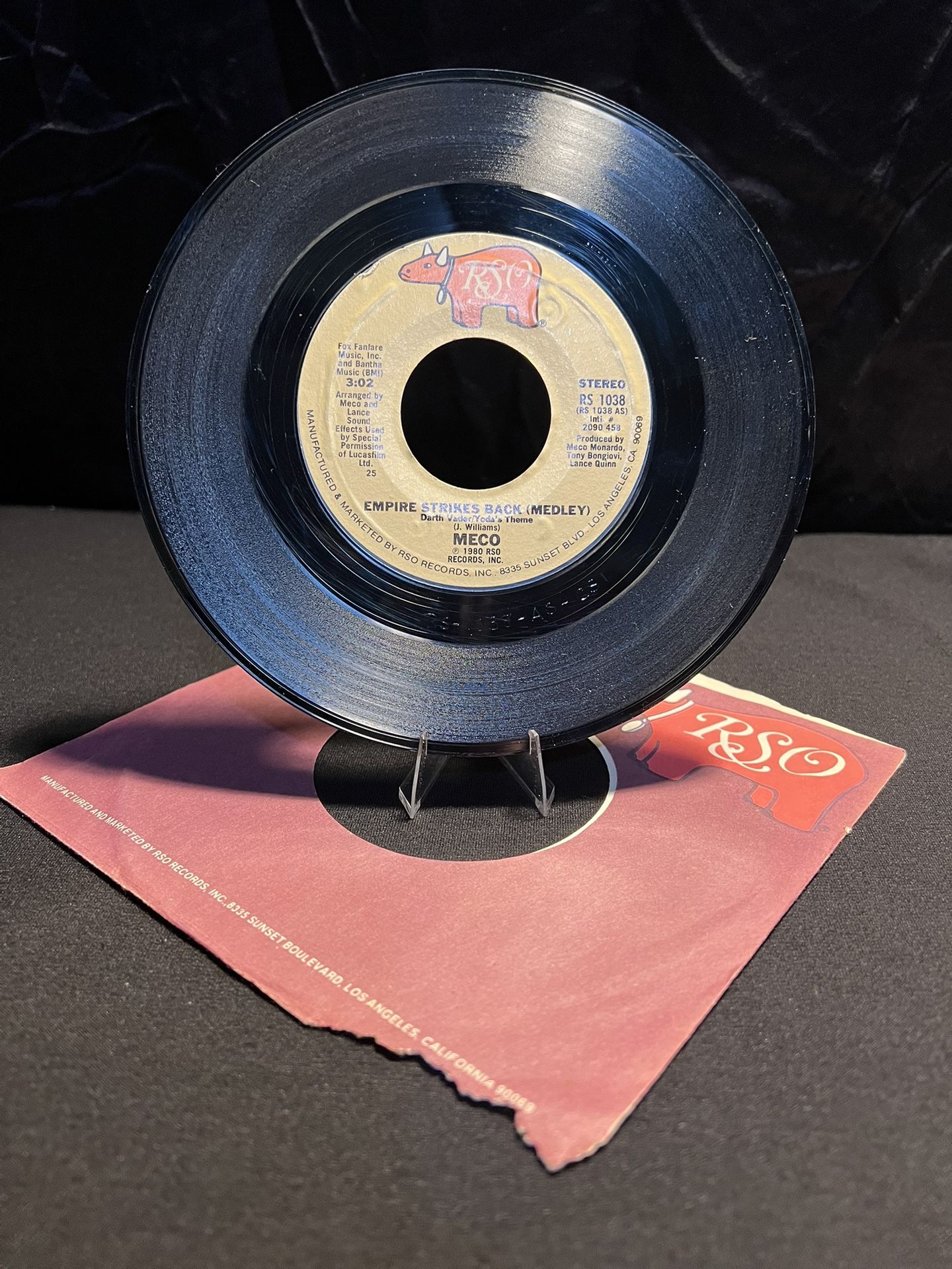 Meco - Empire Strikes Back Medley / The Force Theme  45 RPM 1980 RSO RECORDS.
