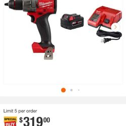Milwaukee M18 Fuel Hammer Drill With Battery 