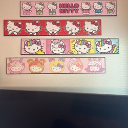4 Hello Kitty Wall Decor 