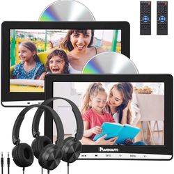 NAVISKAUTO 10.1'' Dual Car DVD Players with HDMI Input Wall (2 Complete Units)