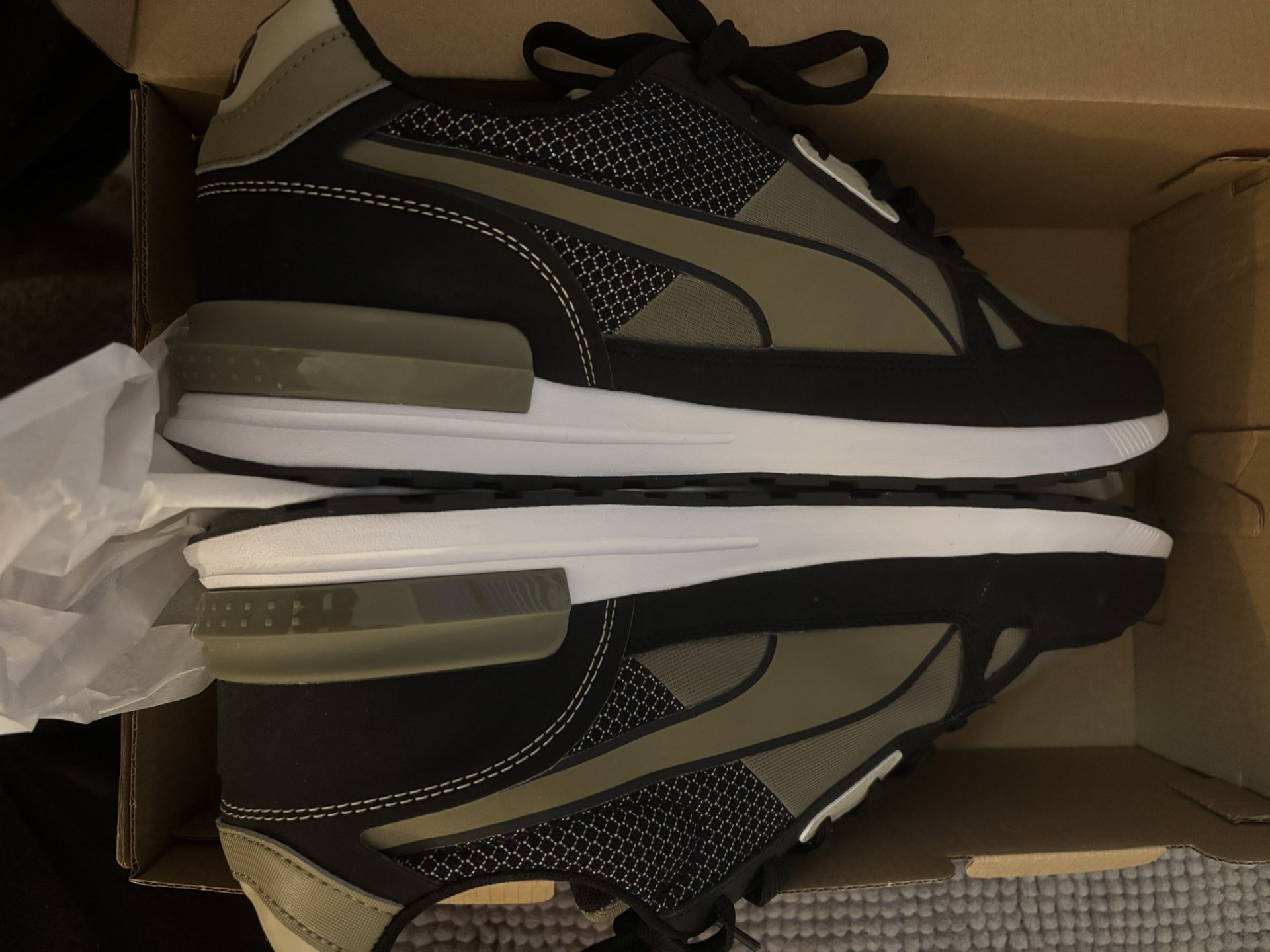 Size 14 puma Graviton Green Black