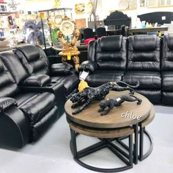 
\ASK DISCOUNT COUPON💬 sofa Couch Loveseat  Sectional sleeper recliner daybed futon ♡vcher Black Reclining Living Room Set 