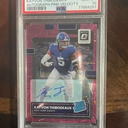 Send Offers Cash Or Trade! Kayvon Thibodeaux Pink Velocity Rated Rookie Auto /50