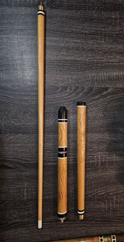 3-Piece Wood Pool Cue Billiard Heavy Stick