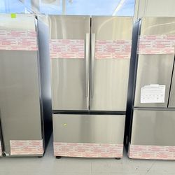 Samsung 36” 32 cu. ft. Mega Capacity Standard Depth 3-Door French Door Refrigerator in Stainless Steel with Dual Auto Ice Maker