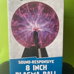 Turn Up 8 Inch Sound Responsive Plasma Ball  Spencers Gifts Brand New