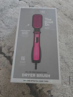 Infiniti PRO CONAIR All-in-One Smoothing Dryer Brush, Hair Dryer, Hot Air Brush, Pink