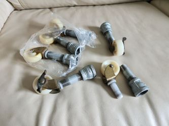 Industrial Pipe Furniture Casters Set of 6 Custom Assembled Locking Swivel Wheels