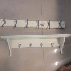 2 pieces Wooden wall rack