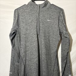 GRAY NIKE DRI FIT RUNNING JACKET 