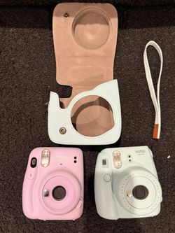 INSTAX MINI  - LILAC AND GREEN CAMERA WITH CASE
