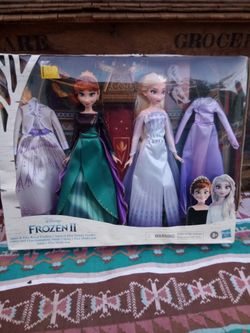 F R O Z E N Two D O L L With Dresses