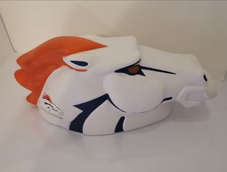 Official Denver Broncos Wearable 3D Foam Mascot Head / Stadium Hat & Wall Decor