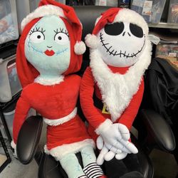 Nightmare Before Christmas Jack Salt Holiday Large Plush Set 48” 