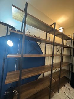 2 x HSH Tall Bookcases and Book Shelves 6 Shelf