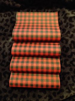 Buffalo plaid faux leather