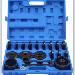 Orion Motor Tech Wheel Bearing Press Kit for Front Wheel Drive Bearing Removal & Installation, 24pc Wheel Bearing Puller Tool Set with Sliding Screws 