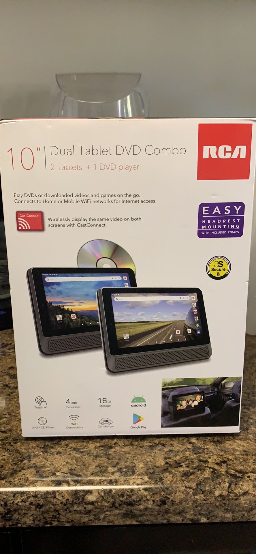 RCA 2 10” ANDROID TABLETS/DVD PLAYER