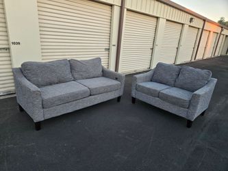 Gray Ashleys Furniture Couch and Loveseat(WILL DELIVER)