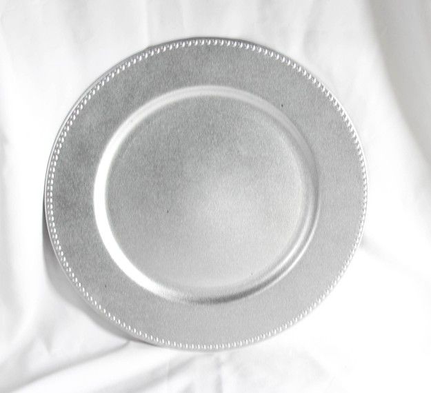 Silver Metallic Charger Plate Centerpiece Home decor 