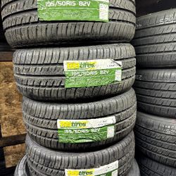 SET OF FOUR NEW TIRES 195/50/15 TBB TIRES INCLUDING MOUNT AND BALANCE, ASK ME FOR ANY SIZE AND BRAND