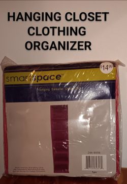 NEW Bright pink hanging clothing organizer for clothes $10 FIRM