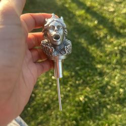 Vintage Figural Bottle Pourer – Decorative Barware (Pewter-Style)