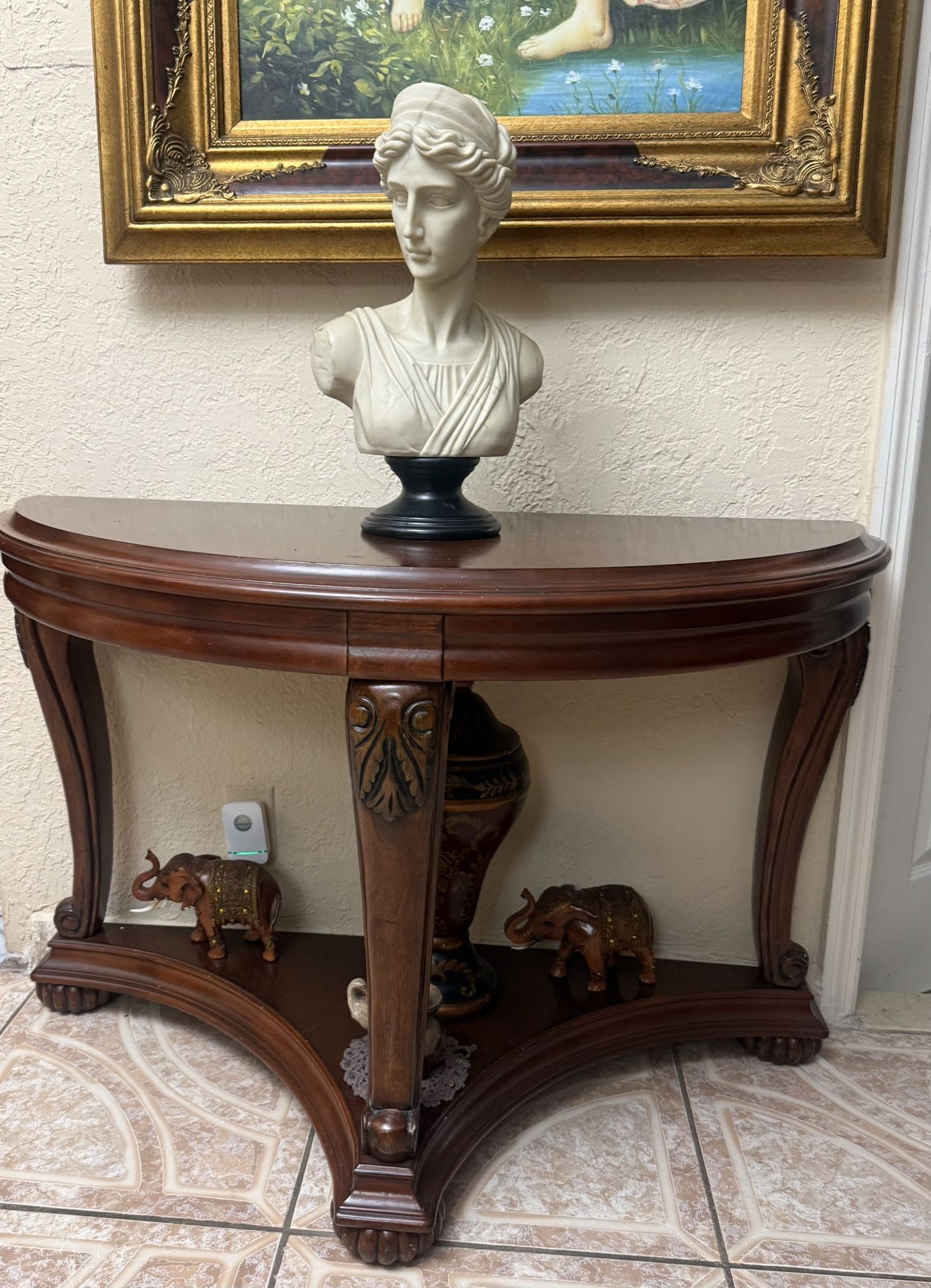 Cherry Half Round Table