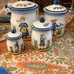 Wilfred Hand Painted Canisters 