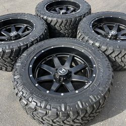 Hostile 6 Lug Off-Road 20” Wheels And 33” Nitto Mud-Terrain Tires Rims Rines