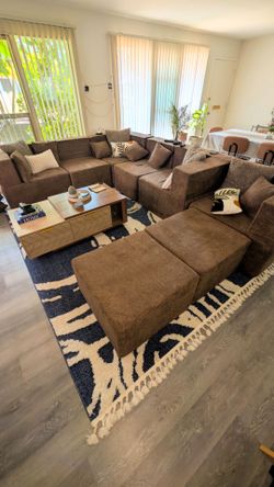 Mocha Brown Modular Sectional Couch