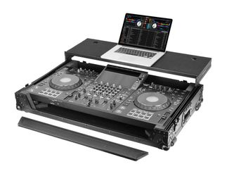 Odyssey FZGSXDJAZWBL Flight Case for AlphaTheta XDJ-AZ Black Label with Glide Style Laptop Platform and Wheels