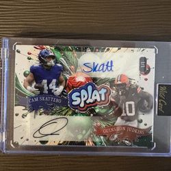 Cam Skattaboo & Quinshon Judkins Duel Autographed Card #1/1