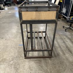 Welded metal cage. Thinking it can be used as is or broken down for parts. 
