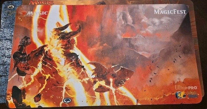 MTG Lightning Bolt Playmat