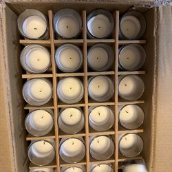Votive candles with glass holders 6Boxes/48 ea