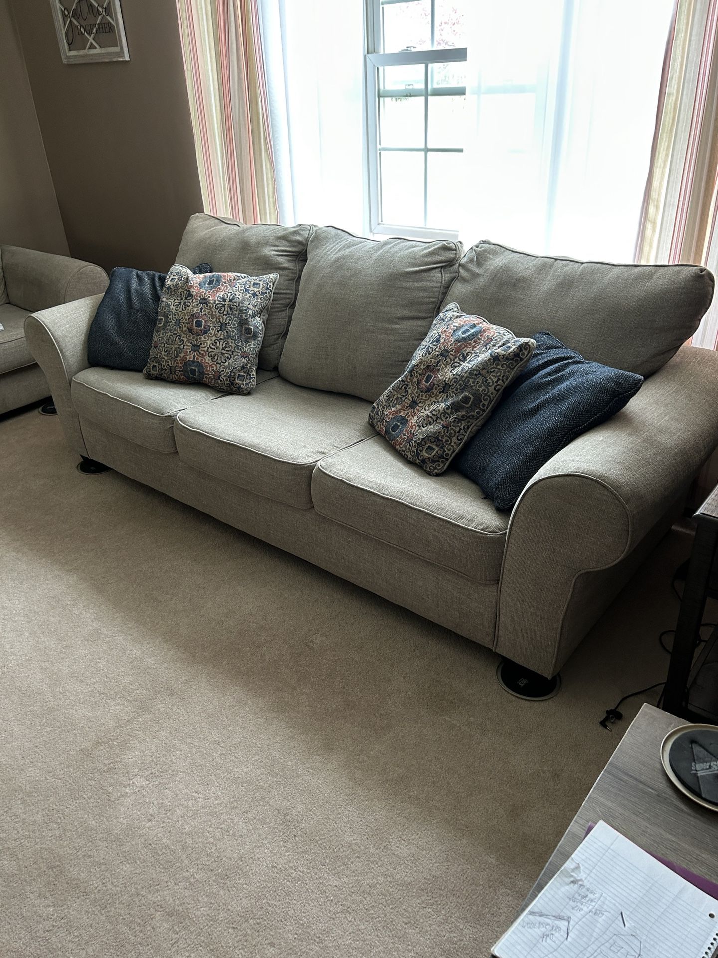 Couch And Loveseat With Pillows
