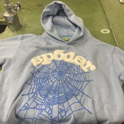 Spider Hoodie Light Blue 