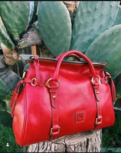Dooney and Bourke Medium Satchel Red