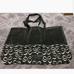 New Kate Spade Canvas Nylon Bow Shopper Tote 