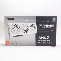 New Asus Radeon RX 9070 XT Prime OC 16GB GDDR6 Graphics Card PRIME-RX9070XT-016G-WHITE