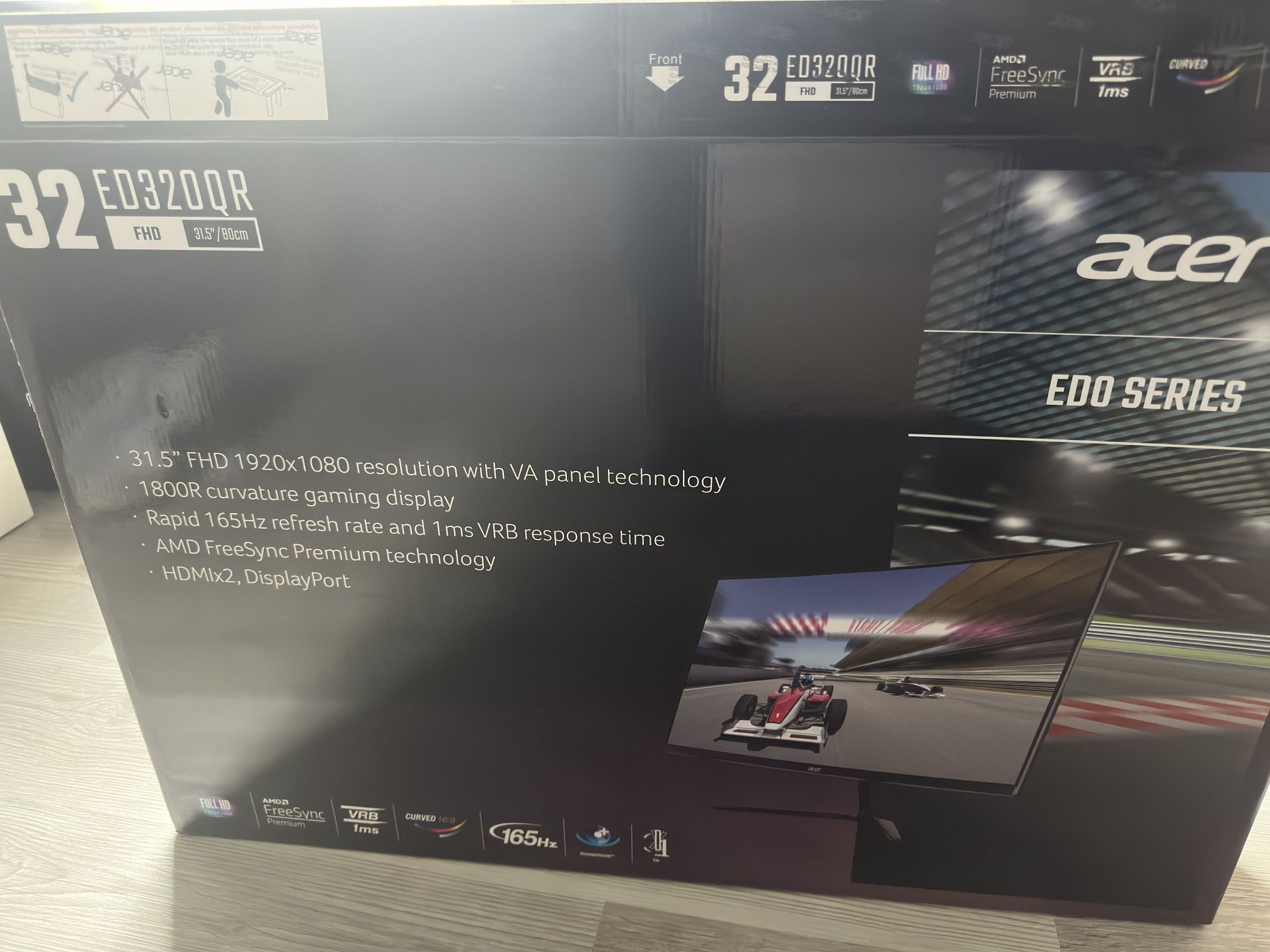 Curved 32inch ACER 1MS 165HZ Monitor 