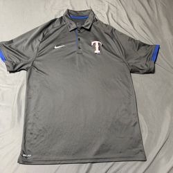 Nike Texas Rangers Polo Shirt Size L Mens