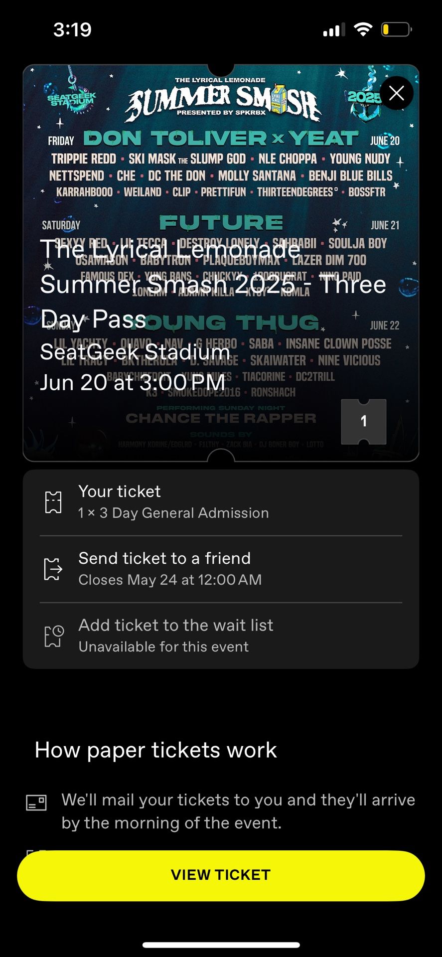 Summer Smash 2025 Ticket