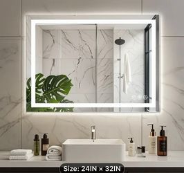 32”x24” LED lighted bathroom mirror vanity mirror 