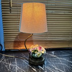 Vintage Denton,England Fine Bone China Brass Lamp