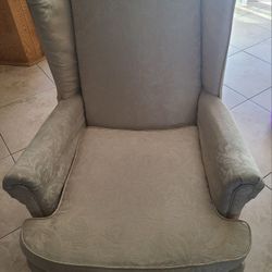 2 Ivory Wingback Chairs