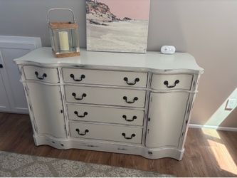 White Rustic Farmhouse Style Solid Wood Dresser