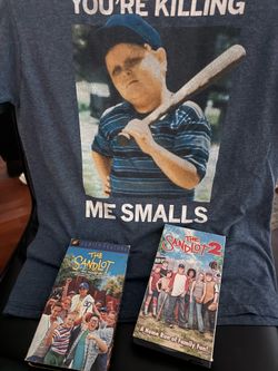 Sandlot 1 & 2 VHS’s & small Tshirt “you’re killing me small s”