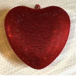 Alesia Heart Shaped Rhinestone Purse 